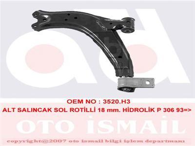 ALT SALINCAK SOL ROTİLLİ 18 mm. HİDROLİK P 306 93