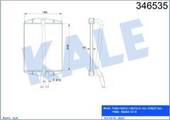 KALORİFER RADYATÖRÜ BRAZİNG KA 96-08 FIESTA 4 95-02 PUMA 97-02 1.3-1.6 247x198x22