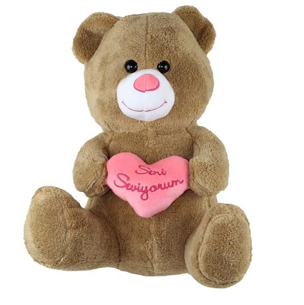 45 CM KALPLİ AYI OYUNCAK AYI AÇIK KAHVERENGİ RENK PELUŞ