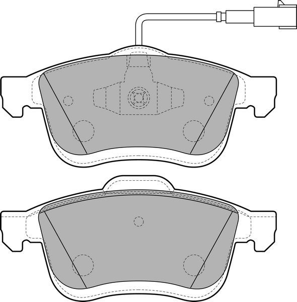 ÖN BALATA FIAT DOBLO 3 10> OPEL COMBO 12> 1.3D MTJ 1.4 1.6D MTJ 2.0D MTJ TEK FİŞLİ