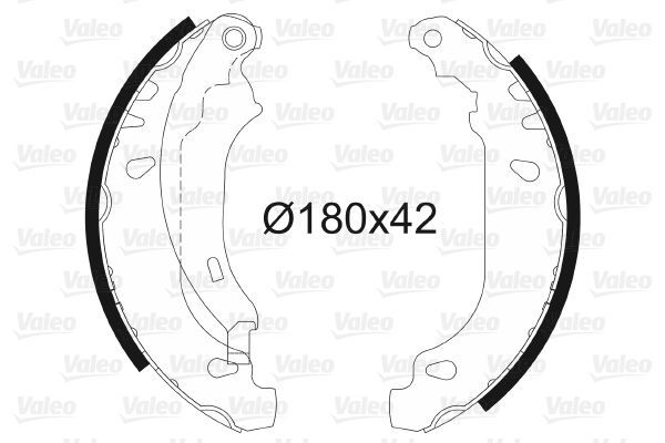 ARKA PABUÇ BALATA CLIO 2 98 >05 > SYMBOL 2 08 > LOGAN 04 >11 > SANDERO 08 >11 > 180x40
