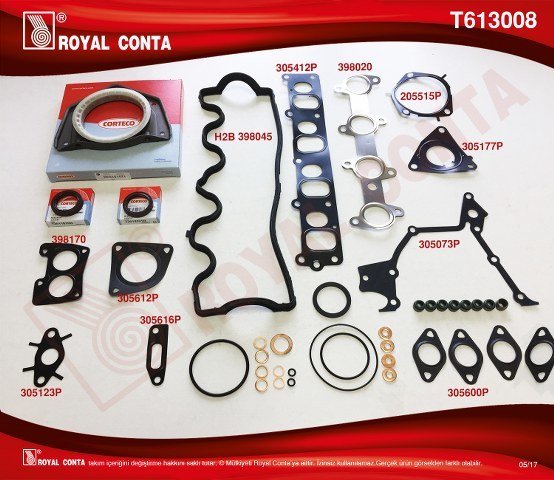 MOTOR TAKIM CONTA REINZ.KEÇELİ SİLİNDİR KAPAK CONTASI SİZ DOBLO-PUNTO 1.9JTD 182.B9.00/188.A2.00 4081111 MOT.İTİBARE