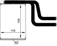 KALORİFER RADYATÖRÜ MONDEO 1-2-3 93 01 195x148x42 BRAZİNG