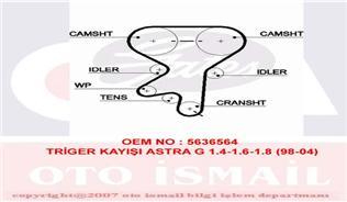 TRİGER KAYIŞI 162x200 162 DİŞ ASTRA G-VECTRA C-ZAFIRA 1.4-1.6-1.8 98-04 CT975