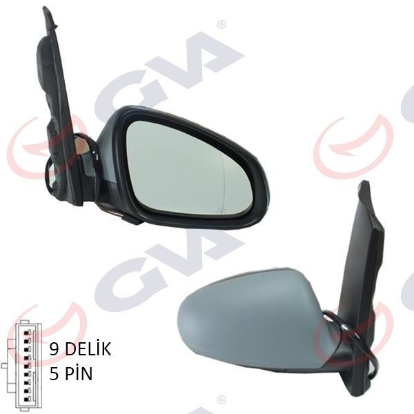 DIŞ DİKİZ AYNASI SAĞ ASTRA J 09> ELEKTRİKLİ ISITMALI ASTARLI KONVEKS