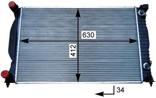 RADYATÖR BRAZİNG AUDI A4 00 AC OTOM 632x398x26