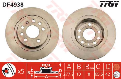 ARKA FREN AYNASI ASTRA H GTC 2.0T 04 14 ZAFIRA B 05 15 277.9x10x5DL DOLU