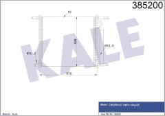 KLİMA RADYATÖRÜ KONDENSER CHEVROLET AVEO AL/AL 515x428x16