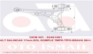 ALT SALINCAK 17mm.SOL KOMPLE TMPR-TİPO-BRAVA 90