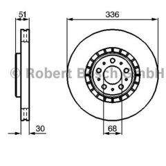 ÖN FREN AYNASI ADET VOLVO XC90 2.5T-D5-T6 2002-2010 17 JANT 336x30x5DLxHAVALI