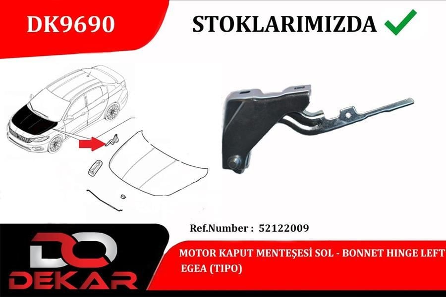 MOTOR KAPUT MENTEŞE L EGEA