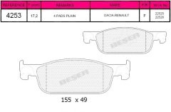 ÖN BALATA CLIO 4 1.2 1.5DCİ 12 DACIA SANDERO 2 1.2.1.2 LPG 2012 LOGAN 12 140.2x18x42