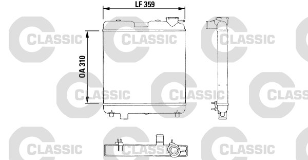 x RADYATÖR CLASSIC PANDA 0.65-0.8-0.9 80-04 AC- MEK 360x310x34
