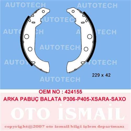 x ARKA PABUÇ BALATA XSARA 1.4HDİ 1.6 1.8 1.5D 98-05 306 1.6 1.8 94-01 405 92-95 228x42