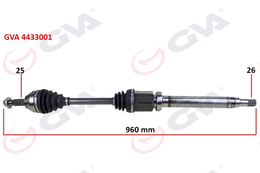 ÖN KOMPLE AKS SAĞ TRANSIT CONNECT 1.8 TDCI 02 14 75PS 960mm