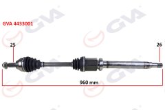 ÖN KOMPLE AKS SAĞ TRANSIT CONNECT 1.8 TDCI 02 14 75PS 960mm