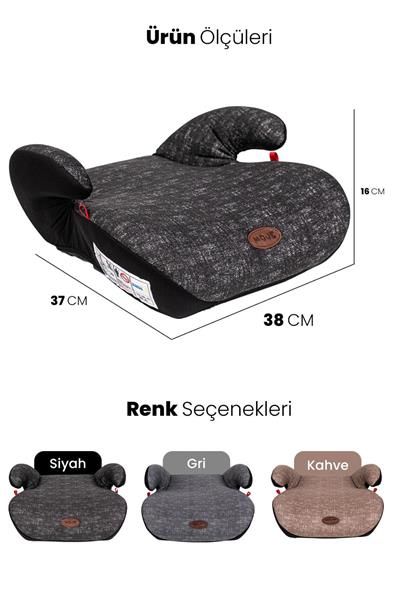 BEBEK KOLTUK YÜKSELTİCİ BODSTER SİYAH YAŞ GRUP 2-III/15-36 KG