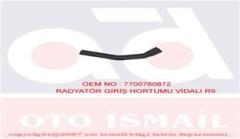 4212 RADYATÖR GİRİŞ HORTUMU VİDALI R9 7700760872