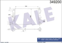 RADYATÖR OTOMATİK ASTRA J-ZAFIRA TOURER C-CRUZE 1.4-1.6 AL/PL/BRZ 580x398x16
