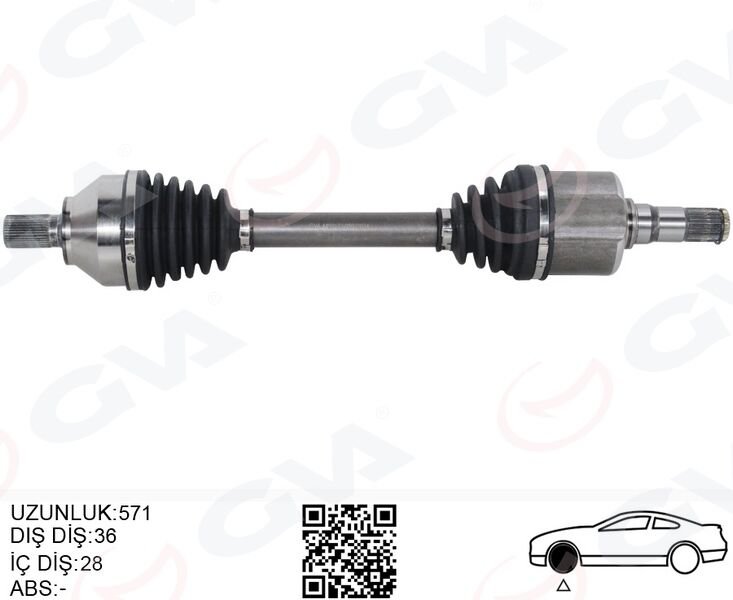 ÖN AKS KOMPLE SOL VOLVO V40 2 2.0 12 C30 2.0 12 C70 2 2.0 D 08 09 V50 2.0 06 12 OTOMATİK ŞANZIMAN