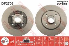 ARKA FREN AYNASI CLIO 2-MEGANE 1-R19-1.8-2.0 16V 238x8x4DL