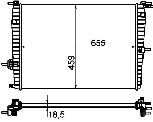 RADYATÖR BRAZİNG FLUENCE 1.6 BENZİNLİ MEK. 656x468x18