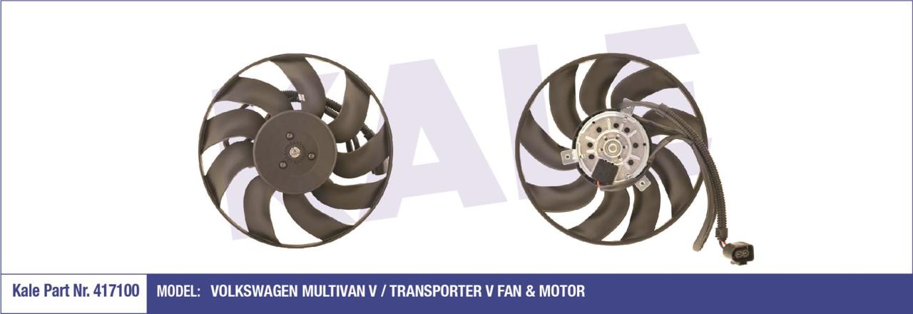FAN MOTORU DAVLUMBAZLI SAĞ VW TRANSPORTER T5 03-09 1.9TDI-2.0-2.5TDI-3.2 V6 350W-295mm