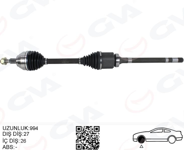 ON AKS KOMPLE SAG KUGA 1 08>13 2.0 TDCI