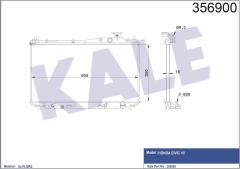 RADYATÖR CIVIC VII OTOMATİK AL/PL/BRZ 350x658x16