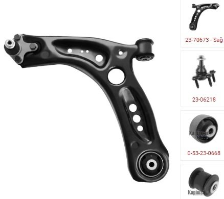 ALT SALINCAK ÖN SOL ROTİLLİ GOLF VII 12 OCTAVIA 12 LEON 12 A3 12 23-06218 ROTİL KULLANILIYOR