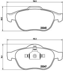 ÖN FREN BALATASI RENAULT SCENIC 2 03 GRAND SCENIC 2 03 1.5dCi 1.6 1.9dCi 2.0 2.0dCi