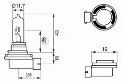 1987302251 AMPÜL ECO 12V 93 SİNYAL DİPSİZ TEK FLAMA 21W W3x16d