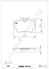 ARKA FREN BALATASI RENAULT TRAFIC 2 06 TRAFIC 3 15 OPEL VIVARO A 06 VIVARO B 15