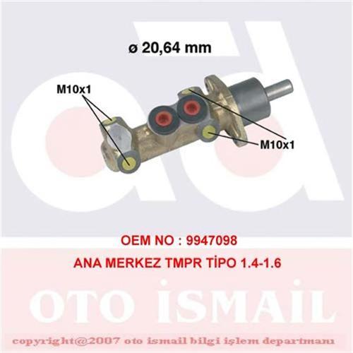 ANA MERKEZ TMPR 1.4-1.6-1.8 90-96 TIPO 1.4-1.6-1.8 81-95 20.6mm