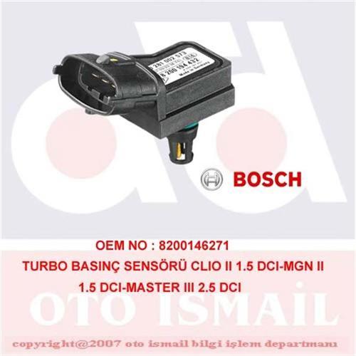 MAP TURBO BASINÇ SENSÖRÜ MOVANO A-CLIO 2 1.5 DCI-MEGANE 2 1.5 DCI-MASTER 3 2.5 DCI 2002-08