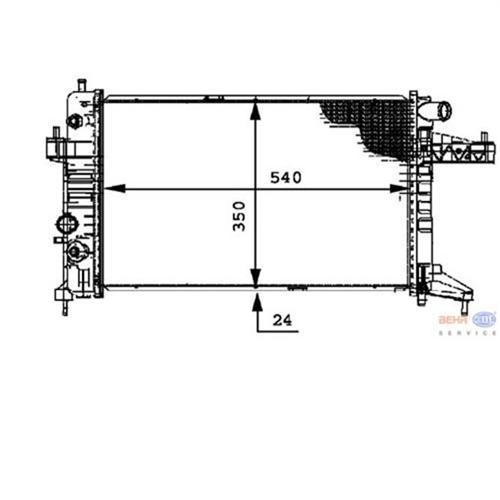 RADYATÖR CORSA C 1.4-1.8 MEK OTOM AC 540x350x24