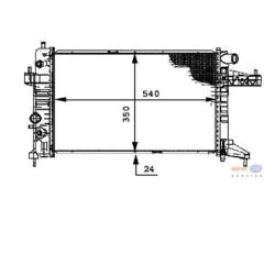 RADYATÖR CORSA C 1.4-1.8 MEK OTOM AC 540x350x24