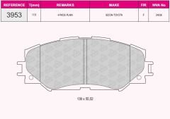 ÖN BALATA COROLLA 1.6 01/09 -1.8 05/07 -AURIS 1.4 1.6 VTI 03/07 1.8 VVTI 10/06 RAV4 3 3.06