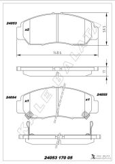 ÖN FREN BALATA HONDA CIVIC 1.6L R16A2 VTEC sedan FD6 06-11 / 1.8L R18A2 FD7 06-