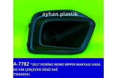 SİS FAR ÇERÇEVESİ SİSSİZ SAĞ FIAT FIORINO-NEMO-BİPPER 17 MAKYAJLI KASA