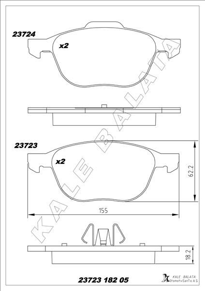 ÖN BALATA FOCUS 04 18 CMAX 07 19 KUGA 1 -2 08 14 VOLVO V40 19 C30 06 12 S70 08 13S40 04 12 V50 04 12 MAZDA 3 03 09 5 05 09