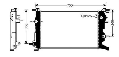 RADYATÖR BRAZİNG FLUENCE 1.5 DCİ MEK 630x368x16