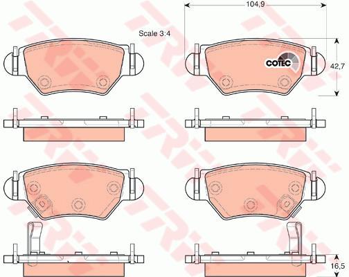 ARKA FREN DİSK BALATA ASTRA G 98 05 ZAFIRA A 98 05 CORSA C-COMBO C 03 09