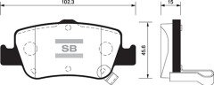 ARKA FREN BALATA TOYOTA AURIS. COROLLA 1.33L 1.6L 1NR-FE 1ZR-FAE NRE180 ZRE181 ZRE185 12- 1.4L 1ND-FTV D-4D NDE150 NDE180 07-