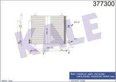 KLİMA KONDENSERİ C8-ULYSSE-EXPERT AL/AL 560x450x16