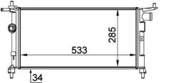 RADYATÖR BRAZİNG CORSA B-TIGRA-COMBO 1.2-1.4-1.4 16V KLİMASIZ MEK 530x268x22