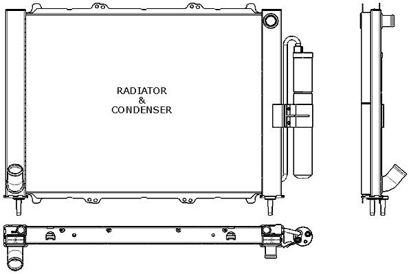 RADYATÖR KONDENSER TÜPLÜ KANGOO 1.9 DCİ 03 MEK AC 510x382x18 16