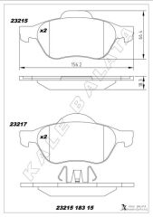 ÖN FREN BALATASI RENAULT LAGUNA 2 01 05 LAGUNA 3 07 15 MEGANE 2 02