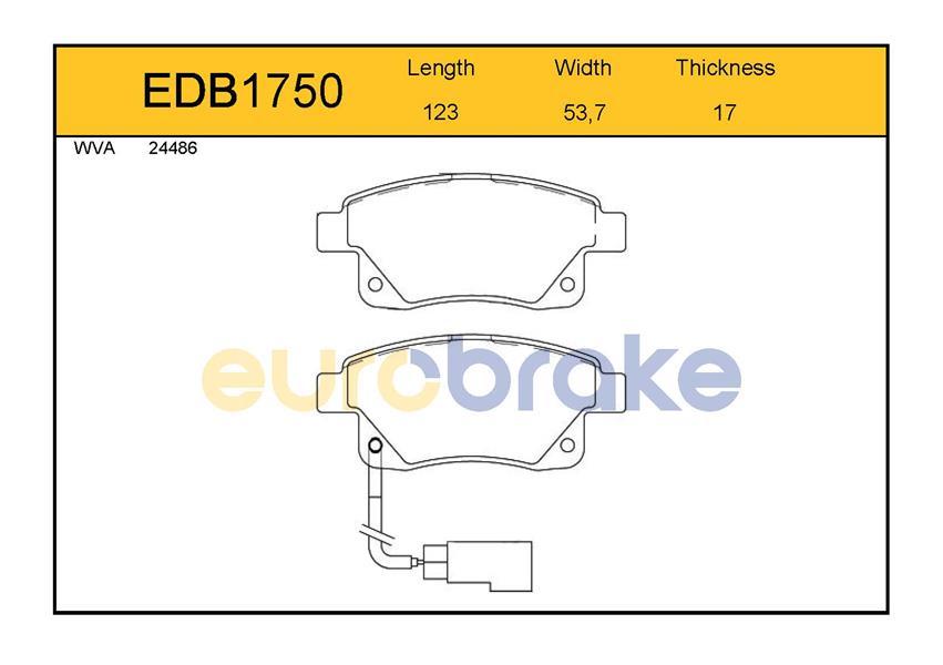 ARKA BALATA FİŞLİ TRANSİT V347 2.2 2.4 3.2 TDCI 07/06 İKAZ KABLOLU GDB1725-FVR1930-LP1955