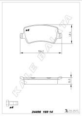ARKA FREN BALATASI S-MAX 09 06 GALAXY 3 06 VOLVO S60 10 S80 06 V60 -V70 06 XC60 08 XC70 06